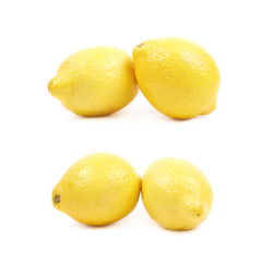 Two lemon fruits isolated