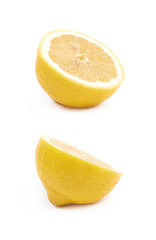 Half of a lemon fruit isolated