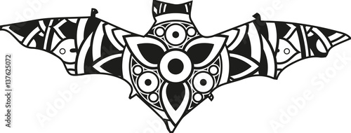 Download "Vector illustration of a mandala bat silhouette" Imagens ...