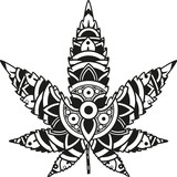 Download "Vector illustration of a mandala four-leaf clover ...