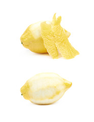 Lemon with a taken off zest