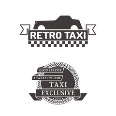 Taxi badge car service business sign template vector illustration.