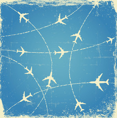 Vintage airplane routes