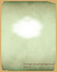Vintage cloud poster background
