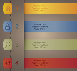 Vintage design infographic label set