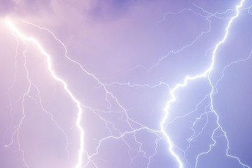 Summer storm lightning