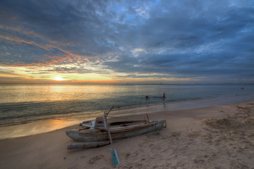 Sunset on the Long beach.
