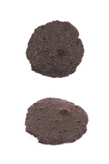 Black powder cookie isolated