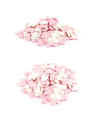 Pile of sugar sprinkles isolated