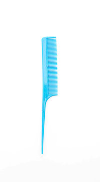blue comb on white