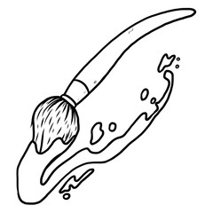 painting / cartoon vector and illustration, black and white, hand drawn, sketch style, isolated on white background.