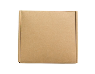 Cardboard box isolated on a white background.