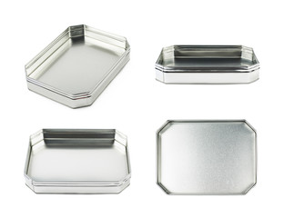 Octagonal metal box isolated