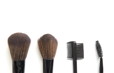 Makeup brush isolated on white background.