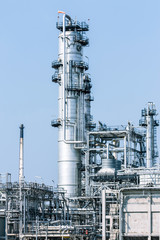 Petrochemical plant, oil refinery factory