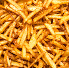 cooking potato fries in oil