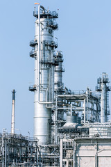 Petrochemical plant, oil refinery factory