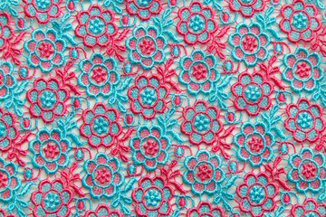 Colorful lace on white background. No any trademark or restrict matter in this photo.