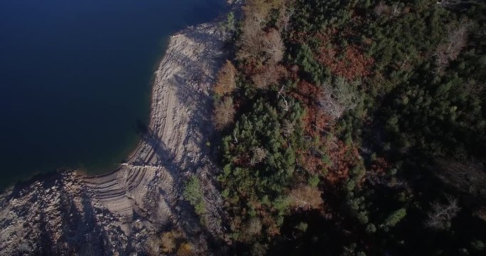 Aerial, Flight Over Rio Homem, Portugal - Native Material, straight out of the cam