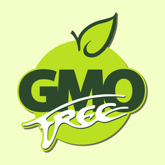 GMO free. Sign. Vector illustration