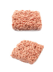 Pack of a minced meat isolated