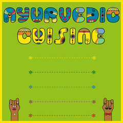 Ayurvedic Cuisine. Menu card