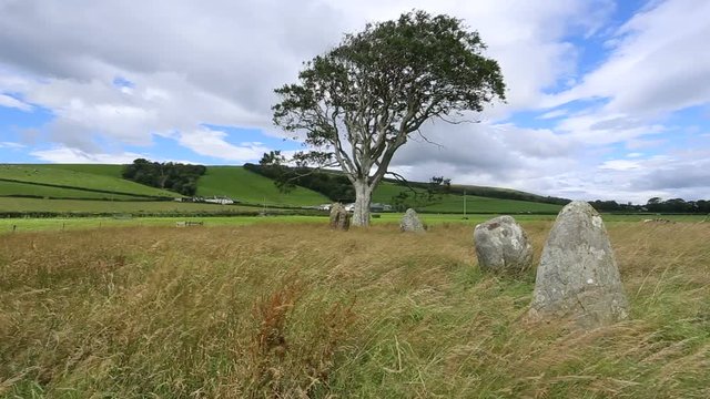 St Colmacs stone circle Isle of Bute Scotland
