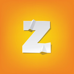 z lowercase letter fold english alphabet New design