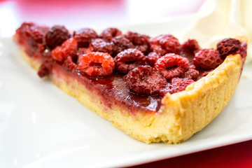one slice of pie dessert ready to eat