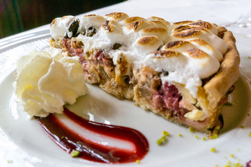 one slice of pie dessert ready to eat