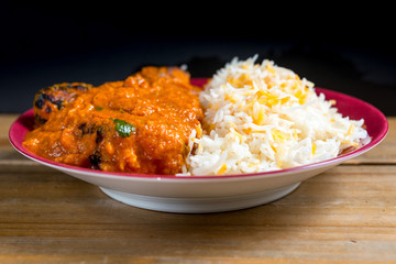 Handmade Indian curry chicken rice