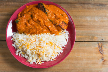 Handmade Indian curry chicken rice