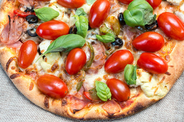 tasty pizza on a the table