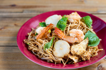 fried noodle asian food on the table