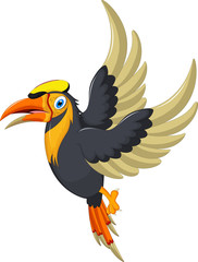 Cartoon happy bird toucan