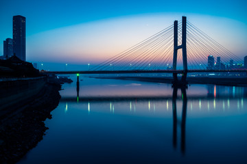 urban skyline with cityscape in Nanchang,China.