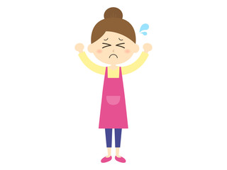 エプロン姿の女性