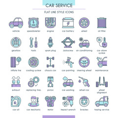 Car Service Icon Set