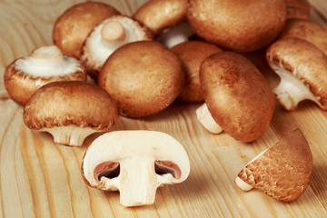 the raw royal mushrooms