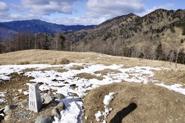 小さな分水嶺と奥秩父山塊