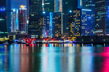 Obraz premium landmarks of Shanghai with Huangpu river in China.