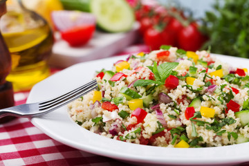 TABBOULEH Salad with cous cous and vegetable.