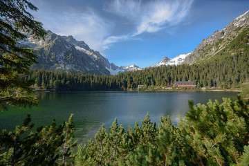 Fototapeta na wymiar Lake in High Tatras National Park, Slovakia