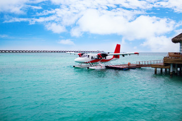 Hydroplane at Maldives island