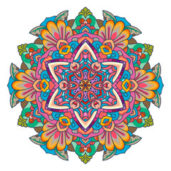 Mandala. Round Ornament Pattern. Vintage decorative elements. Hand drawn background.