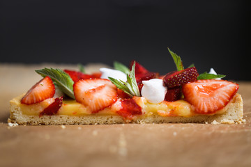 fresh strawberry tart