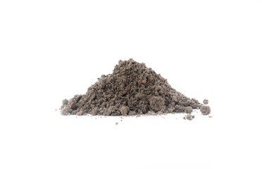 Pile of Soil  on White Background