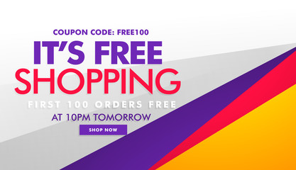 discount voucher and banner design template with space to add your details