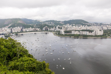 Fototapeta na wymiar View of the cove of Botafogo in Rio de Janeiro