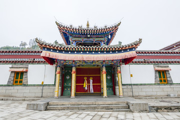The ancient temple building architecture of Kumbum monastery in Qinghai Province, China